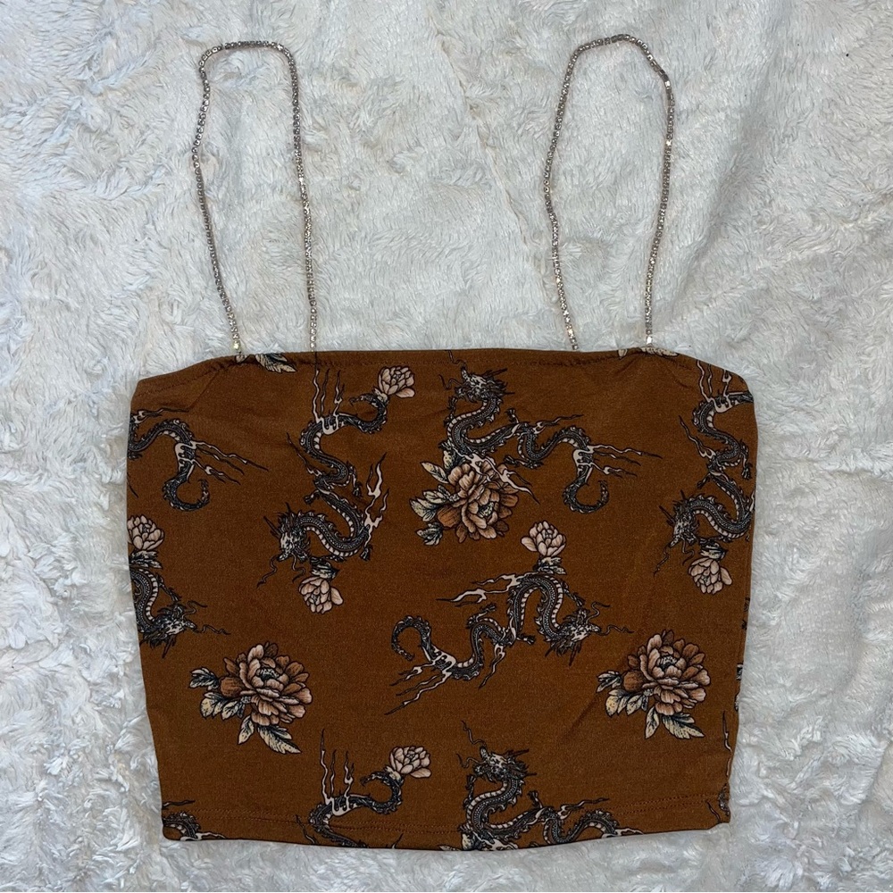 Rue21 Rhinestone Strap Crop Top